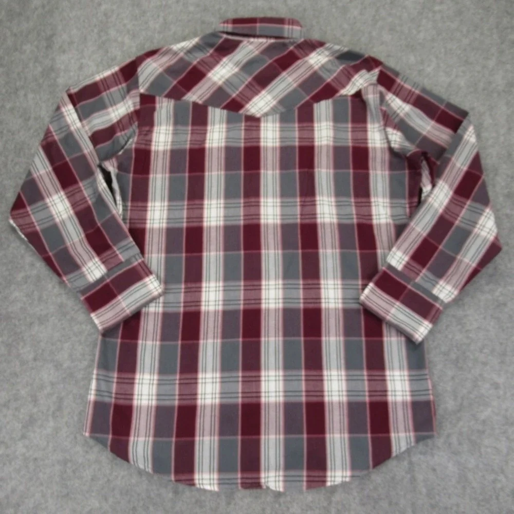 High Noon Mens Western Pearl Snap Long Sleeve Shirt Size Medium Regular - Picture 9 of 10